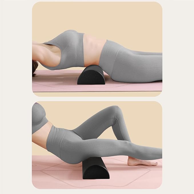 Workout Foam Roller - High Density Half Stretching Equipment,Athletic Body Foam Roll,for Home Gym Studio Pilates Fitness Workout Post-Sports Training Stretching