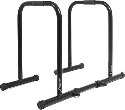 ProsourceFit Dip Stand Station, Heavy Duty Ultimate Body Press Bar with Safety Connector for Tricep Dips