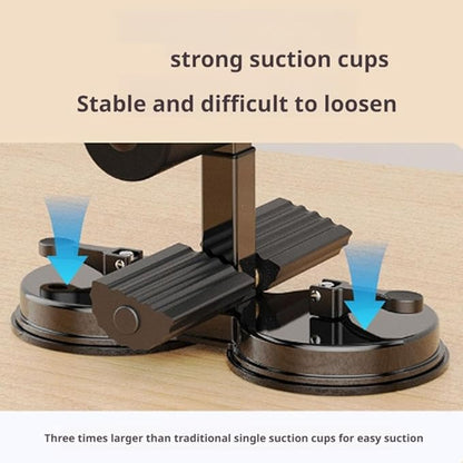 Ab Training Auxiliary Device,Portable Sit up Core Exercise Equipment,Double Suction Cups,3 Levels of Height Adjustment,Multi-functional Workout Ab Machine for Home Gym