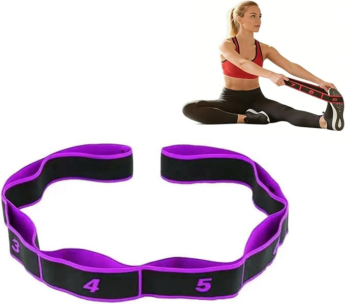 2027 New Fitness Resistance Band for Stretching and Yoga, Numbered Stretch Resistance Strap with Clear Sections, Adjustable Elastic Band for Yoga, Pilates & Full Body Stretching
