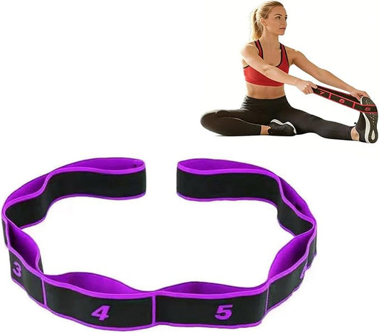 2027 New Fitness Resistance Band for Stretching and Yoga, Numbered Stretch Resistance Strap with Clear Sections, Adjustable Elastic Band for Yoga, Pilates & Full Body Stretching
