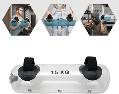 Fitness Water Weight Aqua Bag, Training Water Bag, Portable Stability Fitness Equipment, Transparent Water-Filled Weighted Soft Dumbbells, Strength Training, Energy Bar