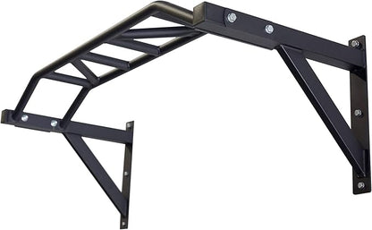 Wall Mounted Pullup Bar for Home or Garage Gyms, Straight Bar or Multi-Grip Arch - Ideal for kipping pull-ups, cross-training, and gymnastics ring stations