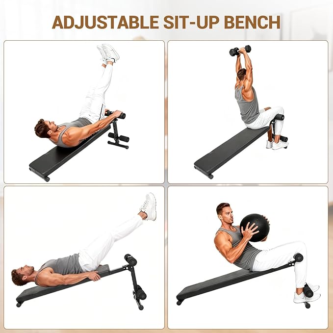 Sit-Up Bench, Folding Adjustable Home Gym Workout Bench for Ab Exercise,Easy Assembled,Weight Capacity 220 LBS