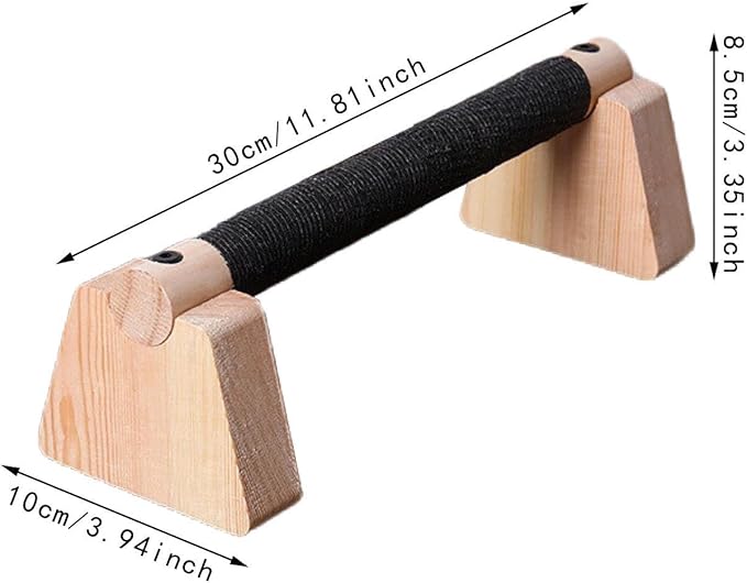 Colaxi 2Pcs Push up Bar Parallettes Bar for Adults Non Slip Base Exercise Home Workout Equipment Wood Push up Stand for Strength Training, Planks Calisthenics, Floor Workouts