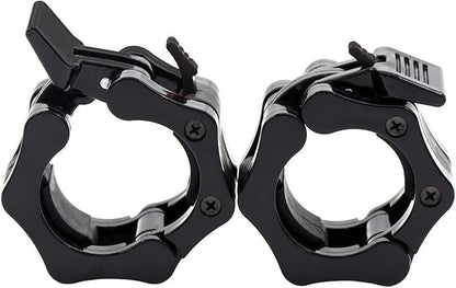 GW Tech Barbell Clamps 2 inch, Heavy Duty Exercise Collars 2" Quick Release Pair of Locking Pro Olympic Weight Bar Plate Locks Collar Clips for Workout Weightlifting Fitness Training (Black£©