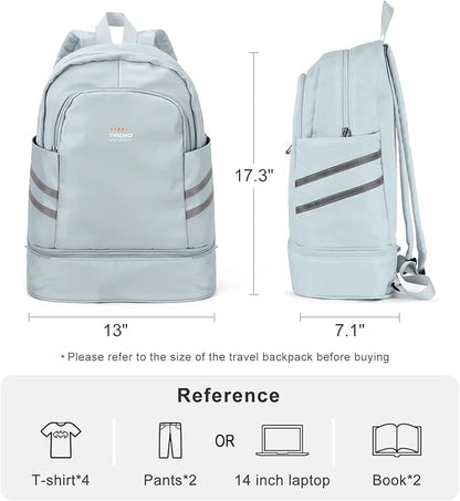 coofay Gym Backpack For Women Waterproof Backpack With Shoe Compartment Lightweight Travel Backpack Sports Backpacks Large Gym Bag