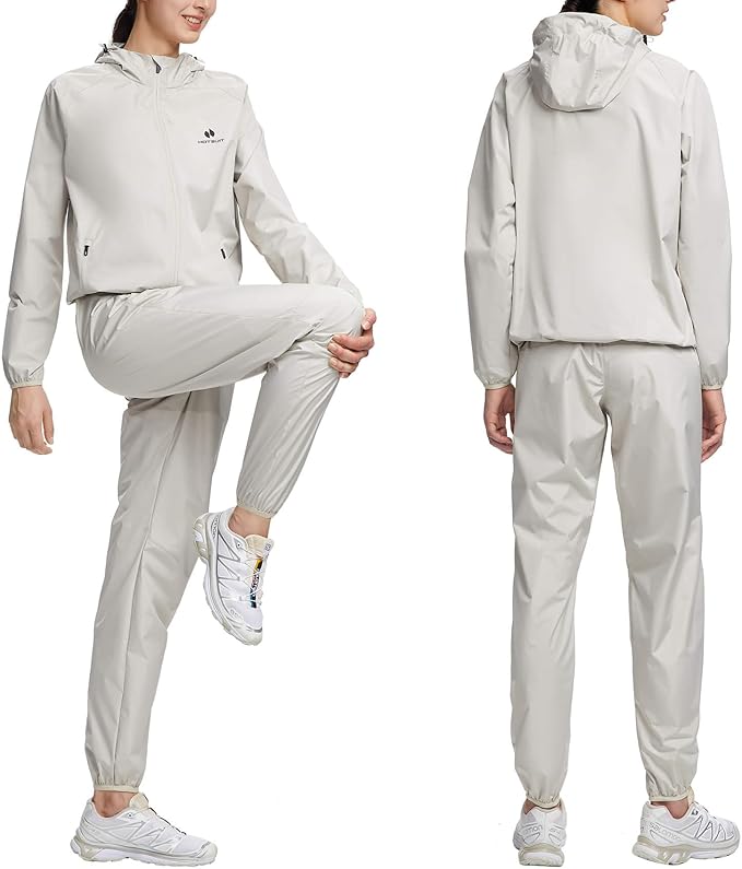 HOTSUIT Sauna Suit Women Machine Washable Sweat Sauna Jacket Pants Anti Rip Sweat Suits for Gym Workout