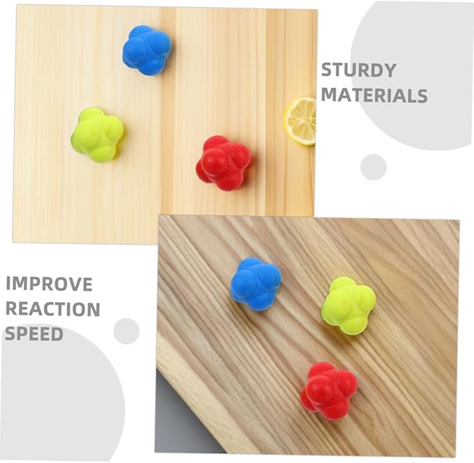 ibasenice 6pcs Agility Training Ball Hexagon Ball Hand Eye Coordination Training Hockey Equipment Fitness Reaction
