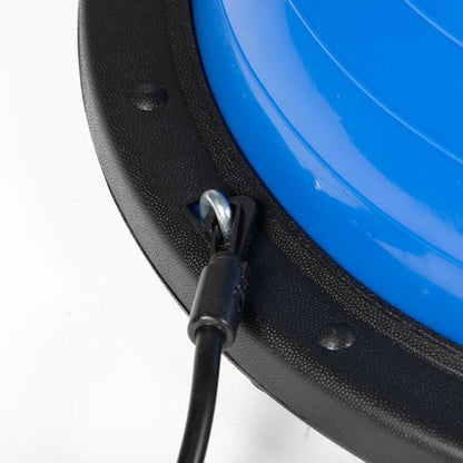 Titan Fitness Blue Balance Ball Trainer with Resistance Bands and Foot Pump, 23.5" Diameter Inflatable Yoga Ball for Home Gym Workouts, Resistance Exercises, Balance Core Strength Training