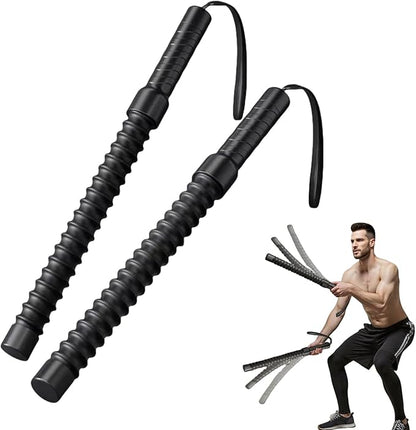 Weighted Ropeless Battle Rope for Home Gym, Strength Training,Portable Workout Ropes for HIIT Workouts, Low-Impact Cardio Training, Durable Core Strength Arm Muscle Builder Ropes for Men&Women- 2PCS