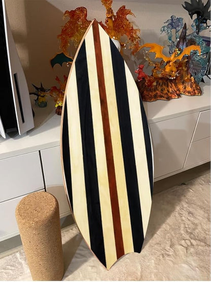 Balance Board Indoor Surfboard Surf Style Home Fitness with Wheel for Exercise, Athletic Training and Board Sports - Fun Workout Equipment For Balance, Stability and Improving Core Strength