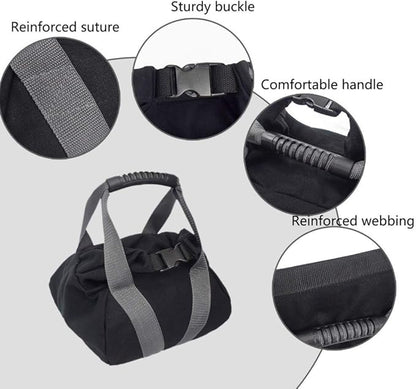 2 Pcs Adjustable Canvas-Kettlebell-Sandbag wtih Handle for Training Home Training, Yoga, Fitness