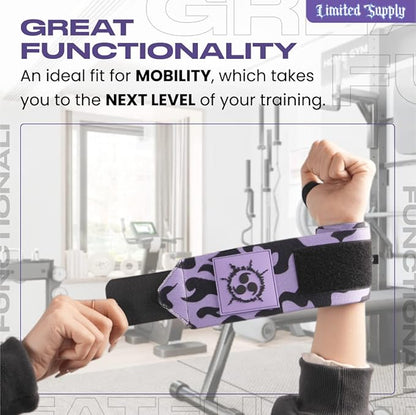 Anime Wrist Wraps Lifting Straps 24" for Men and Women - 1 Pair Each, Gym Accessories Support Weightlifting, and Improve Workout