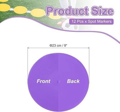 PATIKIL Spot Markers Non-Slip Floor Dots Agility Markers Flat Field Cones Poly Dots