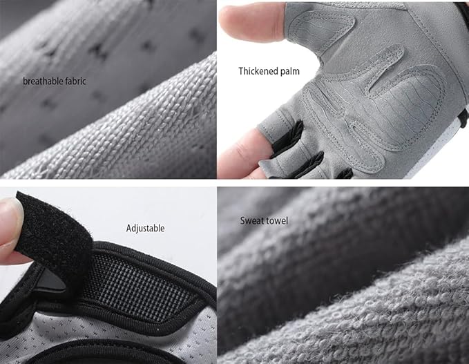 INOGIH Lightweight and Breathable Fingerless-Gym-Gloves for Women - Exercise-Crossfit-Training Gloves for Workout