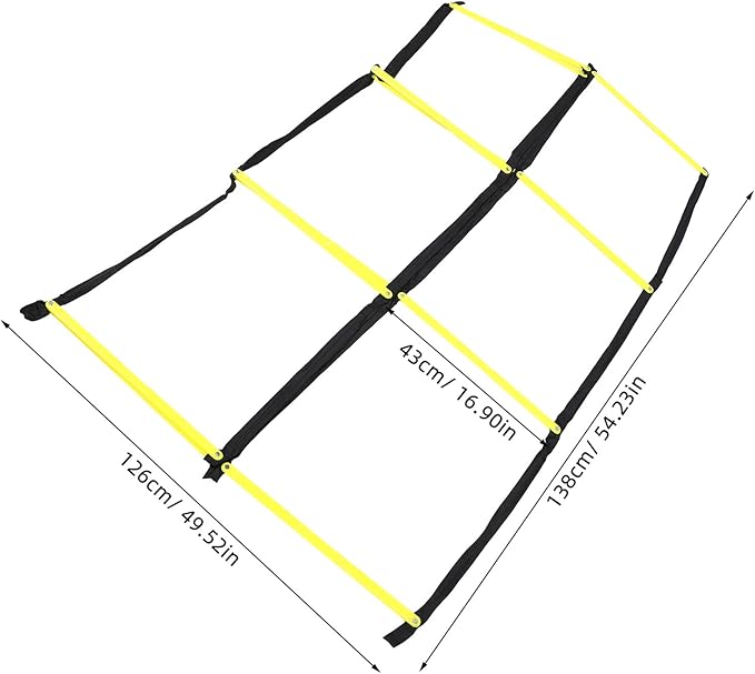 Alasum Speed Agility Training Ladder and Rope Agility Ladder for Soccer Football Footwork Drills Multi-Sport with Foldable Soft Rungs for Speed and Coordination Workouts