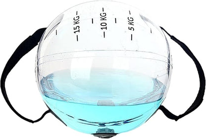 Water Bag Training Baseball Clear Weighted Inflatable Water Fitness Ball Aqua Punching Bag Adjustable with Handle for Core and Balance Training Punching The Air Aqua