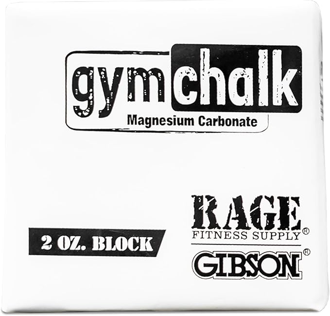 Rage Fitness Gym Chalk Block (2oz), Magnesium Carbonate Athletic Chalk Block for Excellent Grip, Gym Workout Grip Chalk, Weightlifting, Gymnastics, Rock Climbing White