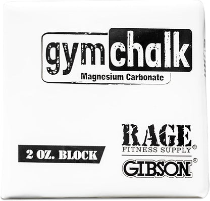 Rage Fitness Gym Chalk Block (2oz), Magnesium Carbonate Athletic Chalk Block for Excellent Grip, Gym Workout Grip Chalk, Weightlifting, Gymnastics, Rock Climbing White