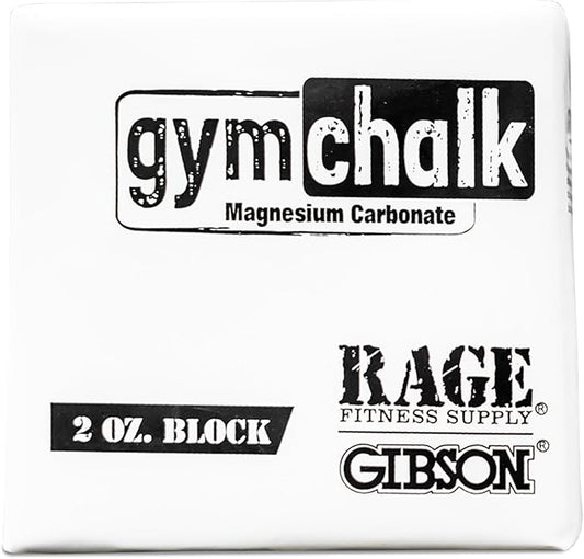 Rage Fitness Gym Chalk Block (2oz), Magnesium Carbonate Athletic Chalk Block for Excellent Grip, Gym Workout Grip Chalk, Weightlifting, Gymnastics, Rock Climbing White