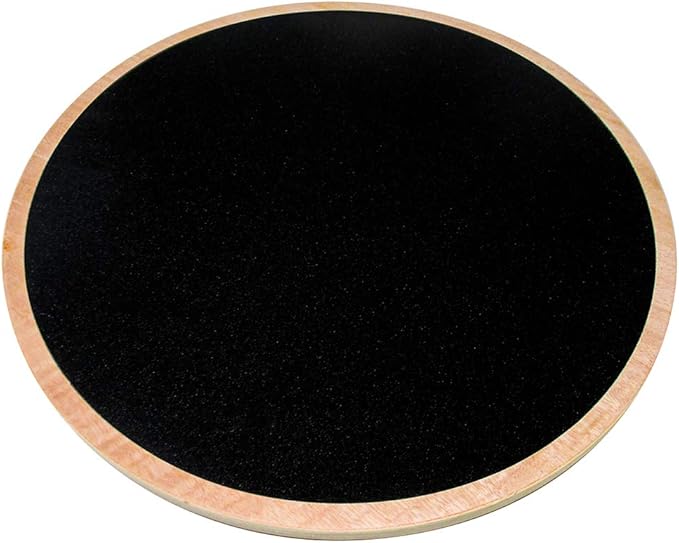 15.7" Wood Wobble Balance Board Balance Trainer by Trademark Innovations,Black