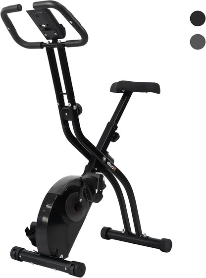 ATIVAFIT 3-in-1 Foldable Exercise Bike for Home, Upright & Recumbent Indoor Bike with 8-Level Magnetic Resistance, Resistance Bands, Quiet Cardio, Adjustable Seat