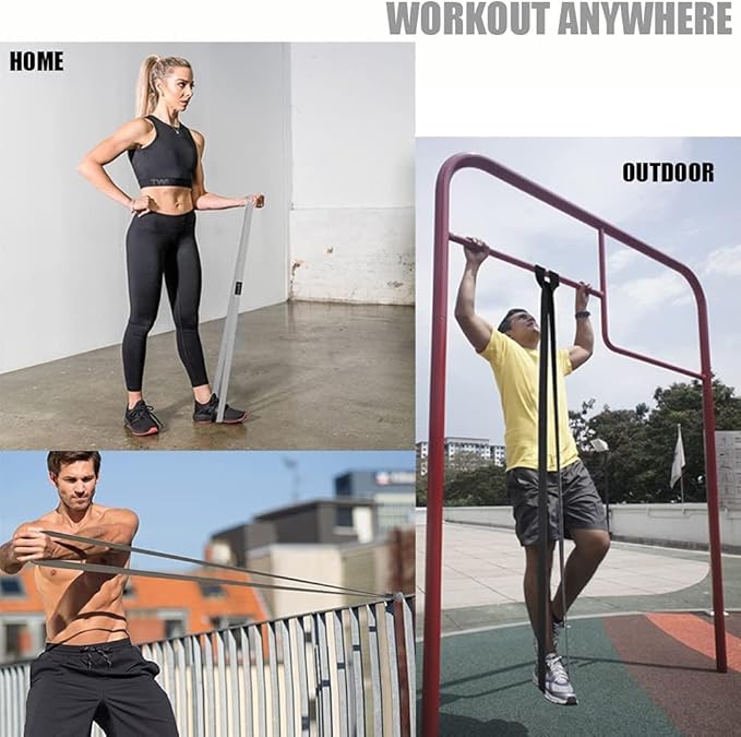 Long Resistance Bands for Working Out Women, Fabric Resistance Band, Stretch Bands for Exercise Bands Resistance Bands Set for Physical Therapy, Elastic Bands for Exercise