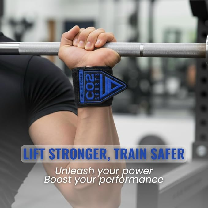 Wrist Straps for Weightlifting – 18” Heavy Duty Polyester Elastic Lifting Straps with Wrist Support, Gym Straps for Deadlifts, Pull Ups, Strength Training, Weight Lifting Accessories for Men & Women