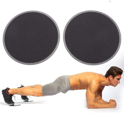 plplaaoo Fitness Gliding Discs 2pcs Exercise Sliding Core Slider Full Body Workout Equipment for Home Gym Training Black 7 Inch