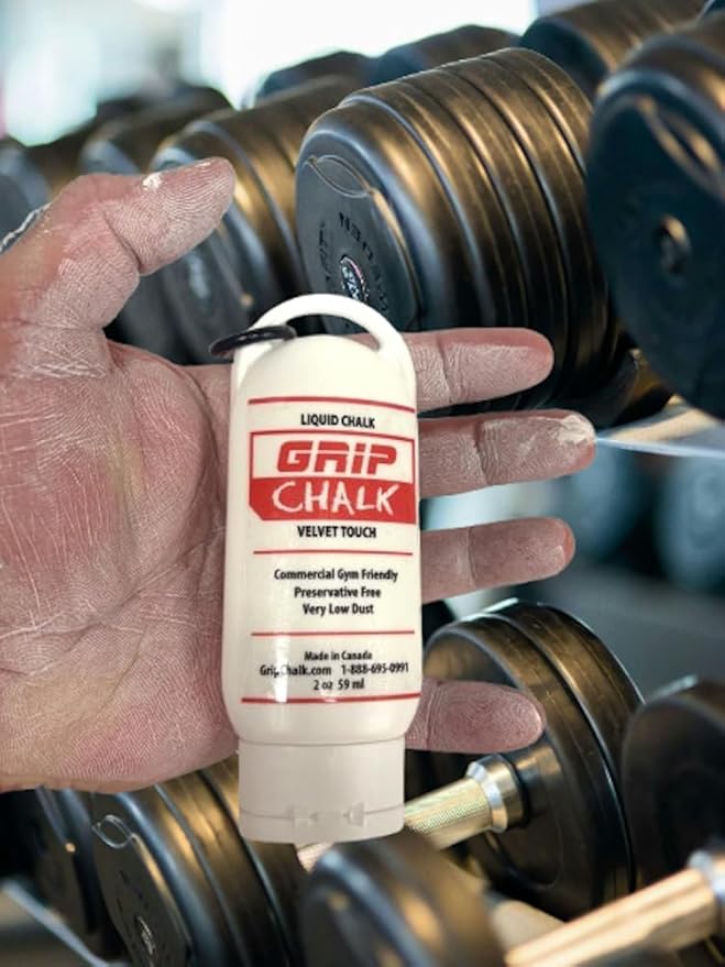 Liquid Grip Chalk. Velvet Touch. Used for Weightlifting and Gymnastics. Very Low Dust. Commercial Gym Friendly