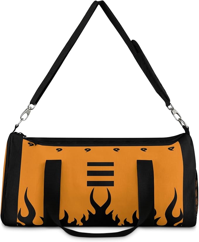 Anime Gym Bag for Women Men - Large Capacity Waterproof Workout Fitness Travel Sports Bags Fashion Street Camping ExpandaCLe Carry On Duffle Bag For Couple (Yellow Nne Tails) PTY