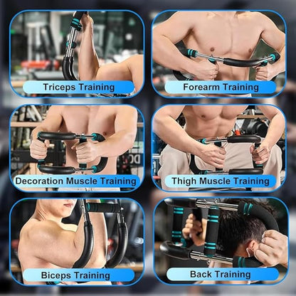 40-100 LBS Adjustable Power Twister Arm Trainer, Forearm Triceps Chest Enhanced Exercise Strengthener, Portable Detachable Spring Resistance Upper Body Fitness Machine for Home & Gym Workout Equipment