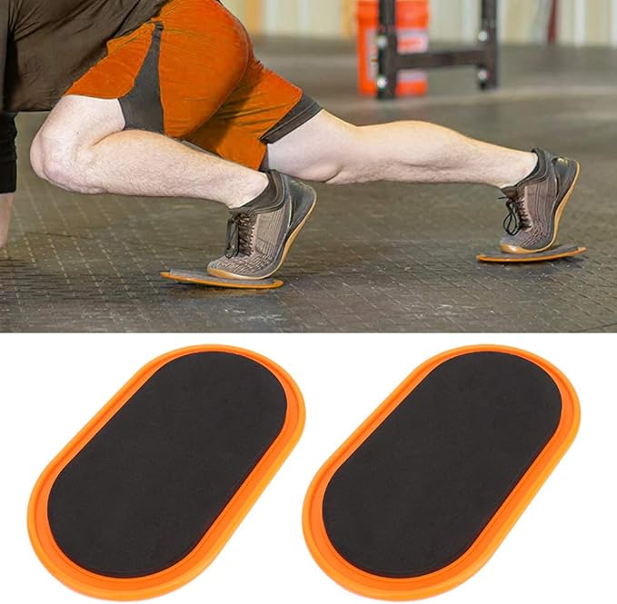 2Pcs Exercise Core Sliders, Gliding Discs, Exercise Sliders, Oval ABS Gliders with Anti-Slip Side for Full Body Home Gym Workouts, Ideal for Carpet & Hardwood Floors