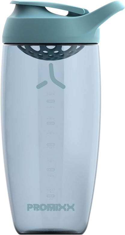 Promixx Pursuit Protein Shaker Bottle (24 oz) – Silent No-Ball Mixer, Leak-Proof Lid, BPA/BPS & Phthalate-Free ECOZEN – Easy-Clean Shaker Cup for Protein Shakes, Pre & Post-Workout Smoothies