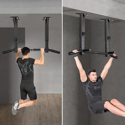 Wall Mount Pull Up Bar, Joist Beam Rafter Mount Pull-up Bar, Ceiling Mounted Chin Up Bar for Home Gym with Punching Bag Hanger