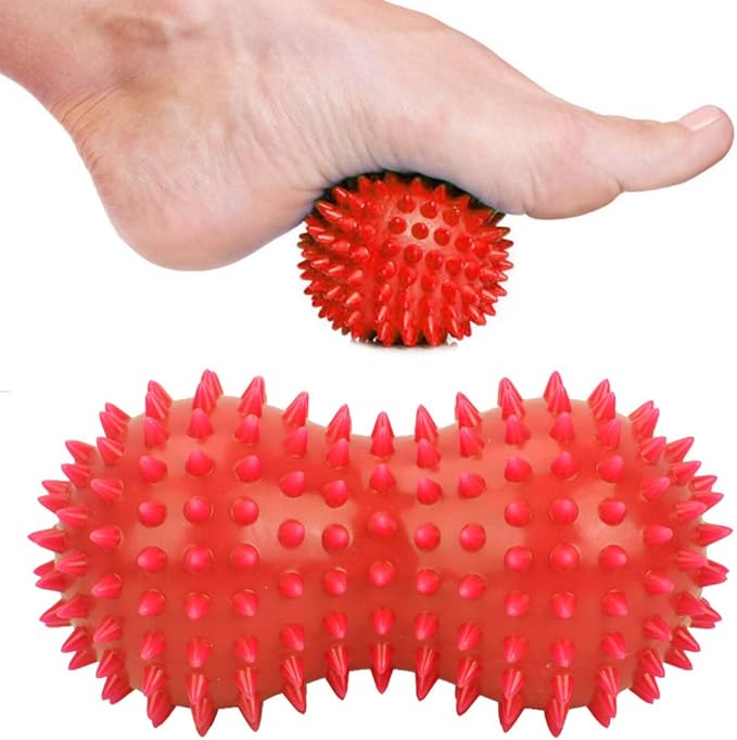 EVTSCAN Soft Spike Yoga Massage Ball, Muscle Fitness Massage Peanut Ball, Foot Massage Tool, Fitness Exercise Tool