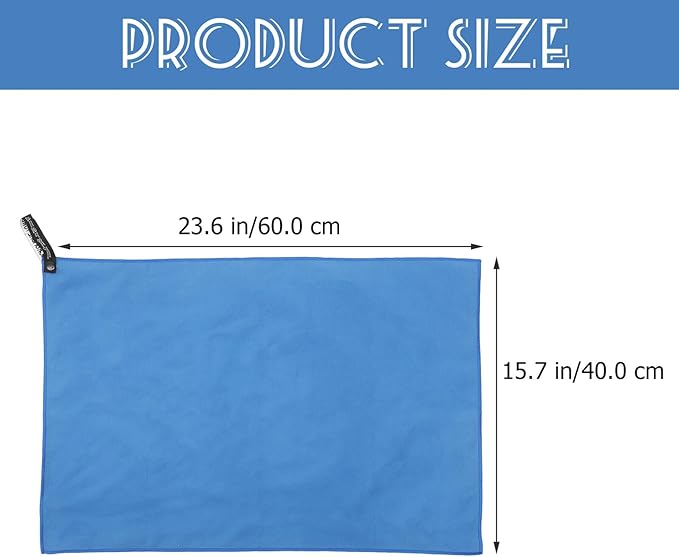 SUPVOX Workout Towel Quick-Dry Microfiber Sweat Towel 40x60cm Portable for Men with Double-Sided Plush Fabric in Royal Blue Lightweight Fitness and Swimming Accessory