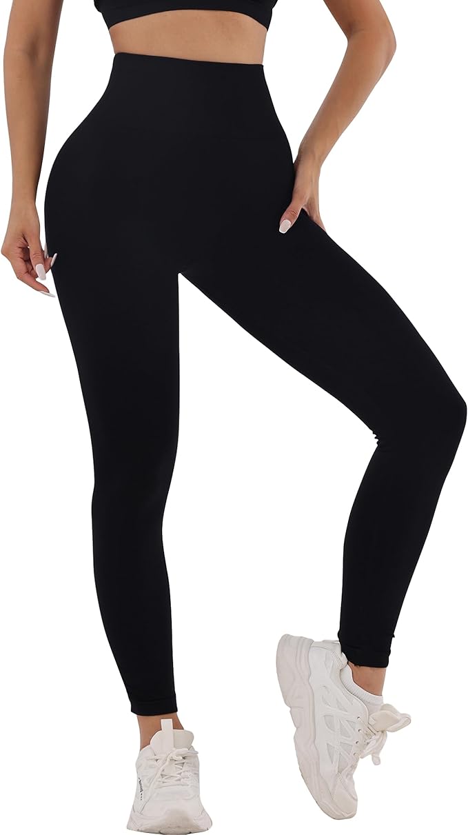 YZMJAFU Yoga Leggings, Women's Butt Lifting High Rise Athletic Pants, Tummy Control Ruched Leggings Pants for Female