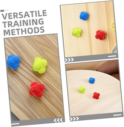 BESPORTBLE 6-Piece Hexagon Reflex Training Balls for Hand-Eye Coordination Agility and Reaction Speed for Kids Sports Practice and Fitness Training