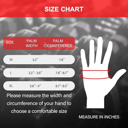 Workout Gloves for Men Women, Breathable Weight Lifting Gloves with Wrist Wraps Support for Gym, Exercise, Training and Fitness, Fingerless, Padded Full Palm Protection