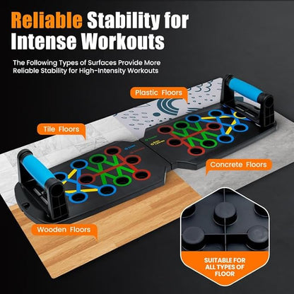 Push Up Board,Portable Dismountable 17 in 1 Push Up Bar at Home Gym,Professional Muscle Training Equipment is Available for Men and Women,The Ideal Gift for Fitness Enthusiasts,Pushup Board Set