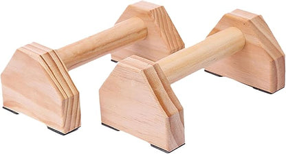 Solid Wood Handstand Bars and Push-up Bracket Set, Muscle Training Device for Home Fitness, Non-slip Calisthenics Equipment for Strength Training and Gymnastics