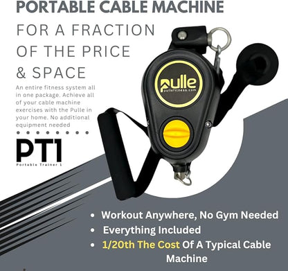 Pulle PT1 Cable Trainer, Home Gym, Fitness Exercise Machine, Rope Trainer, Adjustable Weight Trainer, Physical Therapy, HSA, Abs, Glutes, Biceps, Triceps, Muscle Builder, Bodybuilding, Pilates