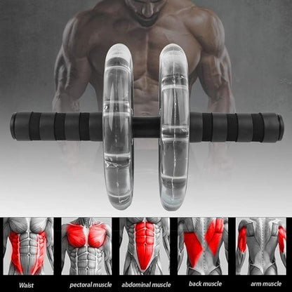Ab Roller Wheel Fitness Roller Ab Exercise Wheels Kit Push-Up Bar - Home Gym Equipment for Men Women Core Strength Abdominal Exercise