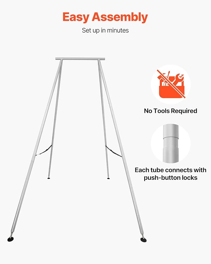 VEVOR Yoga Stand Frame, Max 441-551 lbs Load Swing Stand, Triangular Structure Aerial Rig, Aerial Silk Stands with Yoga Hammock, Standard & Height-Adjustable Version