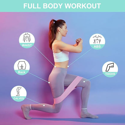 PATIKIL Fabric Resistance Bands, Elastic Exercise Bands for Women and Men, Booty Legs Workout Bands for Fitness Pilates