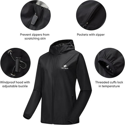 HOTSUIT Sauna Suit Women Machine Washable Sweat Sauna Jacket Pants Anti Rip Sweat Suits for Gym Workout