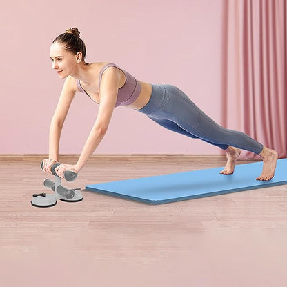Sit Up Bar, Portable Sit Up Exercise Equipment with 2 Strong Suction Cups and Adjustable Foot Holder, Abdominal Core Trainer for Home Gym, Sit-Up Assistant Device for Abs Workouts & Core Exercises