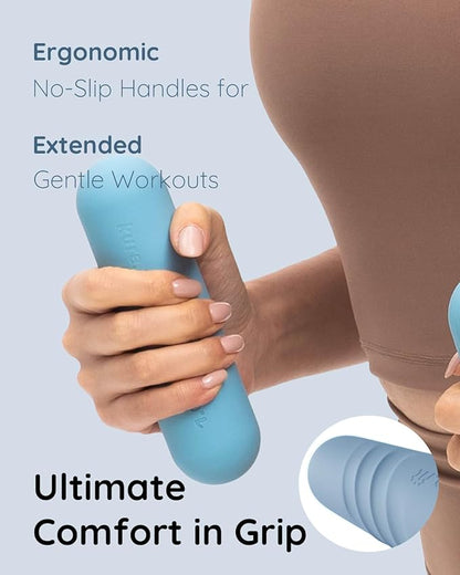 Hand Weight Bars for Women (2.2 LB) | Resistance Booty Bands | Pilates, Yoga, Dance, Aerobics, Running, Cardio, Gym, Strength Training | Non-Slip | Portable Dumbbells | Women & Men